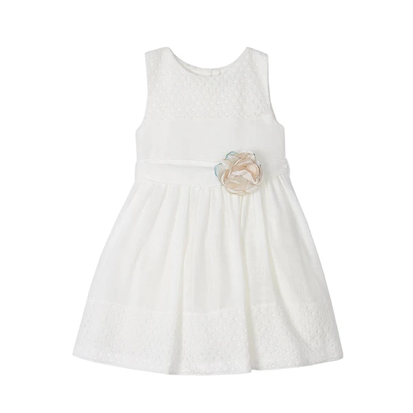 MAYORAL COMBINED DRESS ECRU