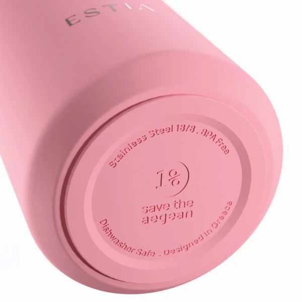 ESTIA HOME ART THERMOS LENS SAVE THE AEGEAN 360ml ROSE