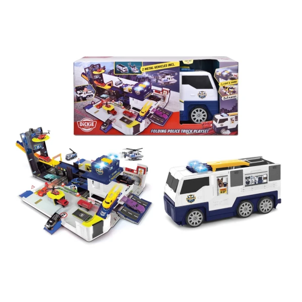 DICKIE TOYS ΣΕΤ ΠΑΙΧΝΙΔΙΟΥ ΠΤΥΣΣΟΜΕΝΟ ΦΟΡΤΗΓΟ ΑΣΤΥΝΟΜΙΑΣ