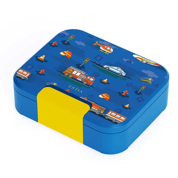 LUNCH BOX SAVE THE AEGEAN 950ml 3 STAINLESS STEEL REMOVABLE COMPARTMENTS CITY HEROES