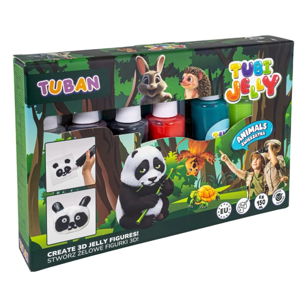 TUBAN ΣΕΤ TUBI JELLY ΖΩΑ ΓΙΑ ΔΗΜΙΟΥΡΓΙΑ 3D ΦΙΓΟΥΡΩΝ GEL 6 ΧΡΩΜΑΤΑ