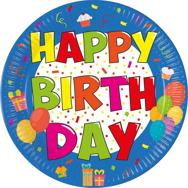 ΠΙΑΤΑ ΜΕΣΑΙΑ 20 εκ. KOKLIKO HAPPY BIRTHDAY NEXT GENERATION 8 τεμ.