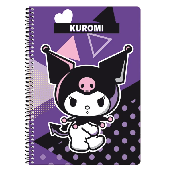 ΤΕΤΡΑΔΙΟ ΣΠΙΡΑΛ 2 ΘΕΜΑΤΑ 17Χ25 εκ. KUROMI - 3 ΣΧΕΔΙΑ