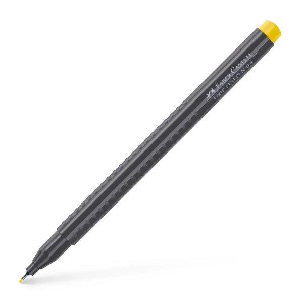 FABER-CASTELL ΜΑΡΚΑΔΟΡΑΚΙ GRIP FINEPEN 0.4mm ΣΚΟΥΡΟ ΚΙΤΡΙΝΟ