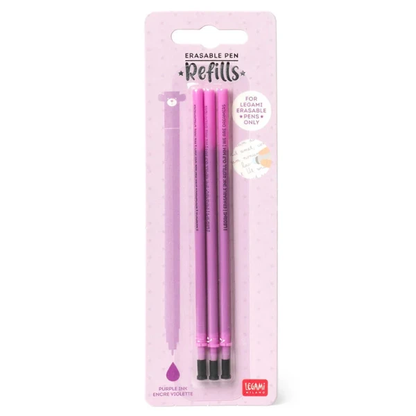 LEGAMI REFILL FOR GEL ERASABLE PEN 0.7mm 3 pcs PURPLE