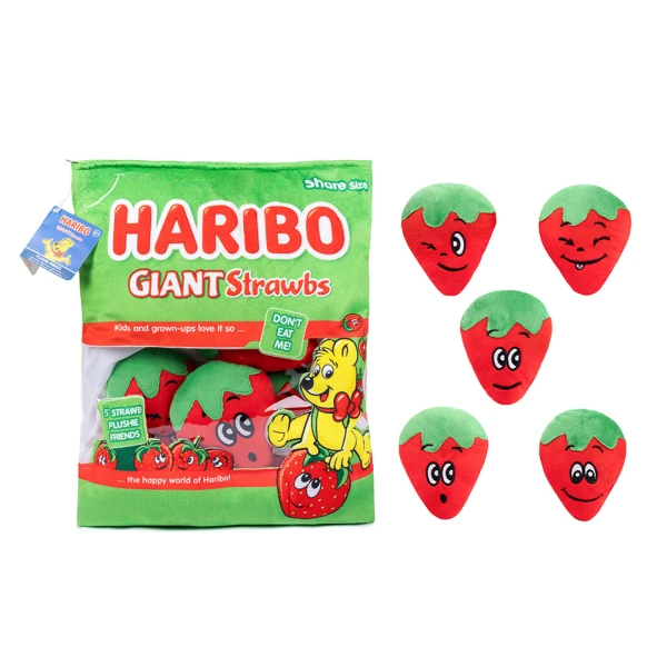 HARIBO STRAWBERRIES SNACK BAG ΜΕΓΑΛΟ ΜΕ 5 ΛΟΥΤΡΙΝΑ