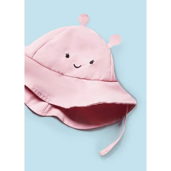 MAYORAL SET SWIMSUIT DIAPER AND HAT LIGHT SALMON