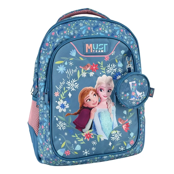 MUST TEAM ΤΣΑΝΤΑ ΠΛΑΤΗΣ 32X18X43 εκ. ΜΕ 3 ΘΗΚΕΣ FROZEN 2 BLUE