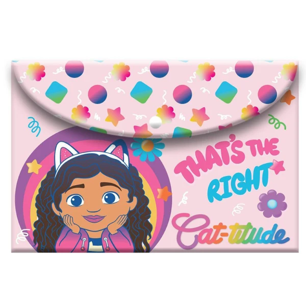 FOLDER WITH BUTTON A4 GABBYS DOLLHOUSE