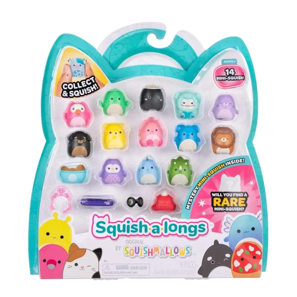 SQUISH-A-LONGS SQUISHMALLOWS ΣΕΤ 14 τεμ. W3 ΦΙΓΟΥΡΕΣ & ΑΞΕΣΟΥΑΡ