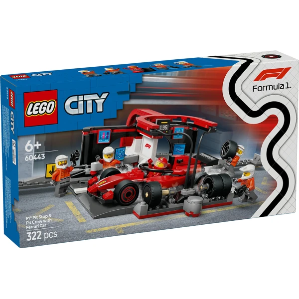 LEGO® CITY ΠΙΤ ΣΤΟΠ F1® & ΟΜΑΔΑ ΠΙΤ ΜΕ ΑΥΤΟΚΙΝΗΤΟ FERRARI