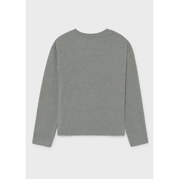 MAYORAL T-SHIRT ΜΑΚΡΥΜΑΝΙΚΟ BASIC ΓΚΡΙ ΣΚΟΥΡΟ