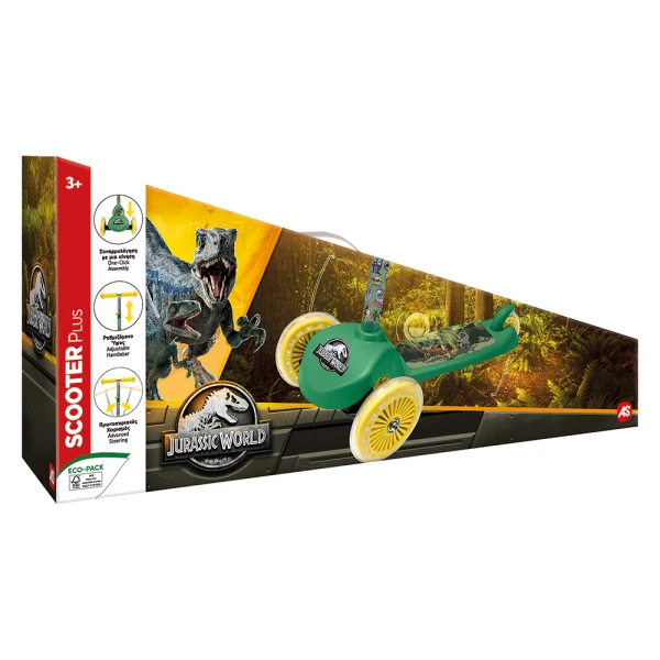 AS KIDS 3-WHEEL SCOOTER PLUS JURASSIC WORLD FOR AGES 3+