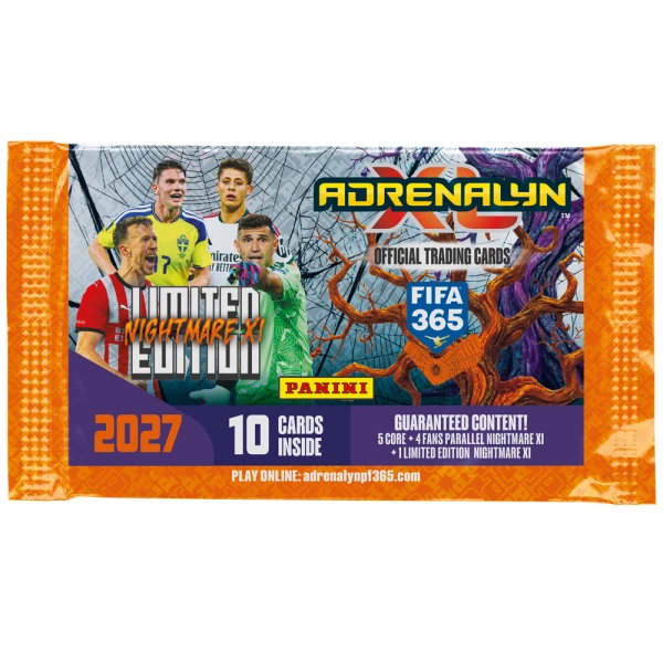 PANINI FIFA 365 2027 ADRENALYN NIGHTMARE XL PACK WITH 10 CARDS