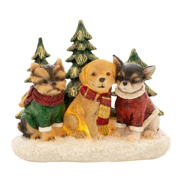 ΧΡΙΣΤΟΥΓΕΝΝΙΑΤΙΚΟ ΔΙΑΚΟΣΜΗΤΙΚΟ ΣΚΥΛΑΚΙΑ ΠΟΛΥΡΕΖΙΝ 15.5Χ9.5Χ13 ΕΚ