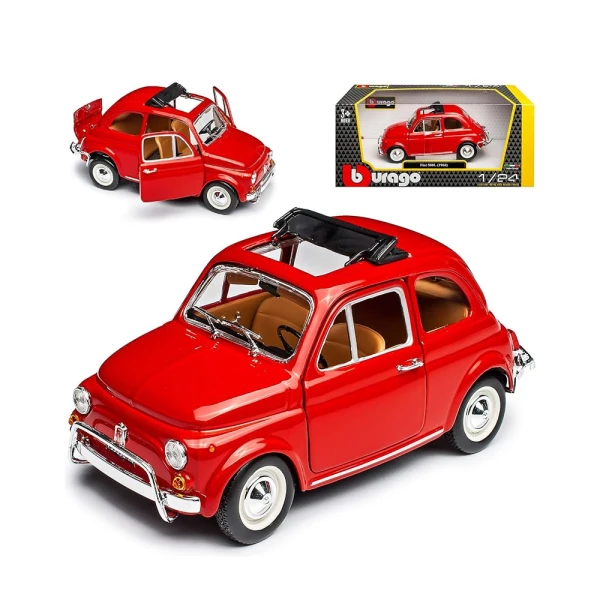 BBURAGO 1:24 FIAT 500L 1968 RED
