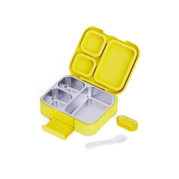 LUNCH BOX SAVE THE AEGEAN 950ml 3 STAINLESS STEEL REMOVABLE COMPARTMENTS PET PARTY