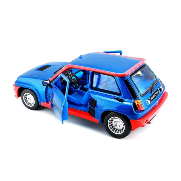 BBURAGO 1:24 RENAULT 5 TURBO BLUE RED