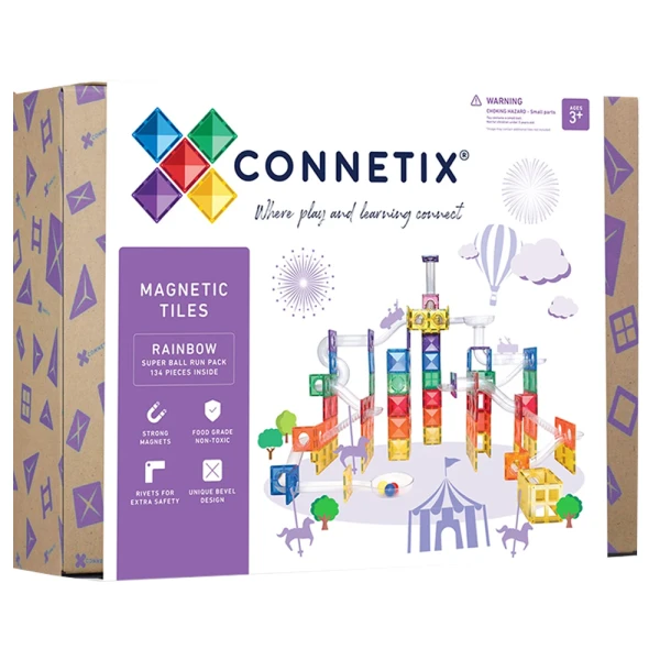 CONNETIX ΜΑΓΝΗΤΙΚΑ ΤΟΥΒΛΑΚΙΑ SUPER BALL RUN 134 τεμ.