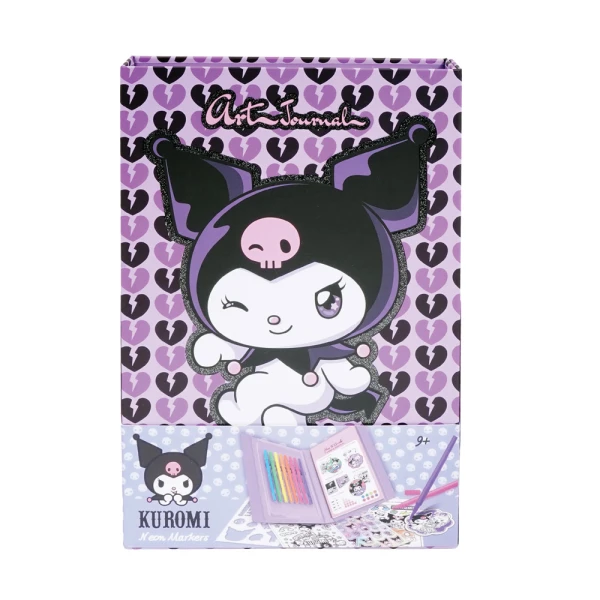 HAPPIHOBBI ART JOURNAL NEON ΜΑΡΚΑΔΟΡΟΙ KUROMI ΓΙΑ 9+ ΧΡΟΝΩΝ