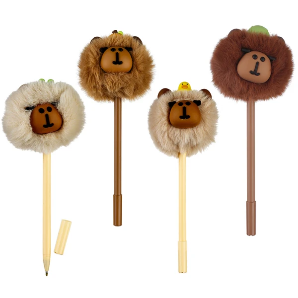 ΣΤΥΛΟ ΜΕ ΠΟΜ ΠΟΜ CAPYBARA 0.7mm - 4 ΣΧΕΔΙΑ