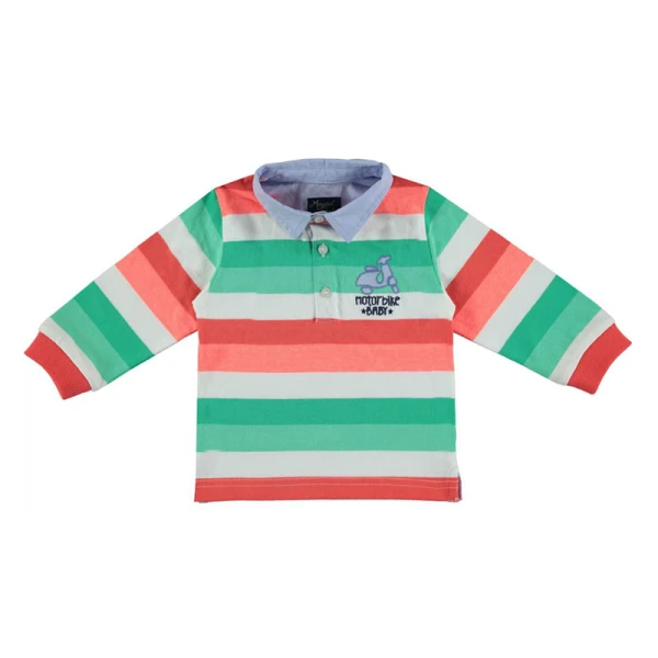 MAYORAL POLO BLOUSE LONG SLEEVES STRIPES LOBSTER