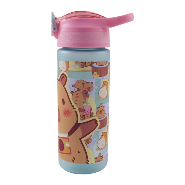 ΠΛΑΣΤΙΚΟ ΠΑΓΟΥΡΙ 600ml ΜΕ ΚΑΛΑΜΑΚΙ CAPYBARA