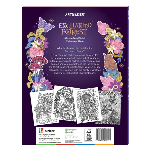 HINKLER ART MAKER STICKER ΒΙΒΛΙΟ ΖΩΓΡΑΦΙΚΗΣ - ENCHANTED FOREST