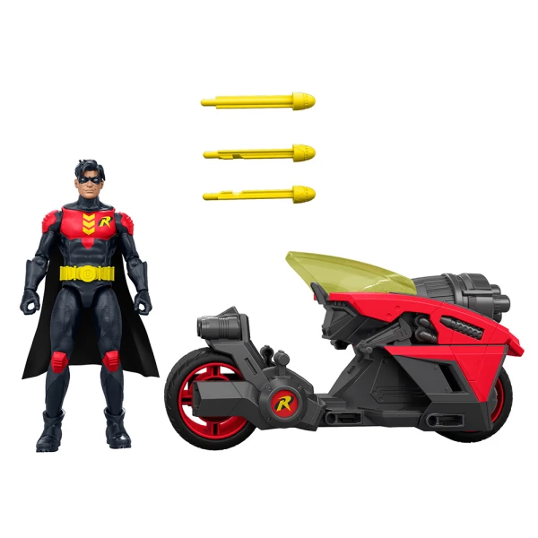 DC COMICS ROBIN MOTOCYCLE WITH 15 cm ACTION FIGURE
