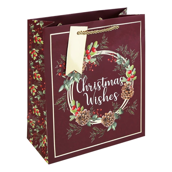 ΧΡΙΣΤΟΥΓΕΝΝΙΑΤΙΚΗ ΤΣΑΝΤΑ ΔΩΡΟΥ 22Χ25Χ10 εκ. CHRISTMAS WISHES