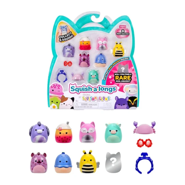 SQUISH-A-LONGS SQUISHMALLOWS ΣΕΤ 8 τεμ. W6 ΦΙΓΟΥΡΕΣ & ΑΞΕΣΟΥΑΡ