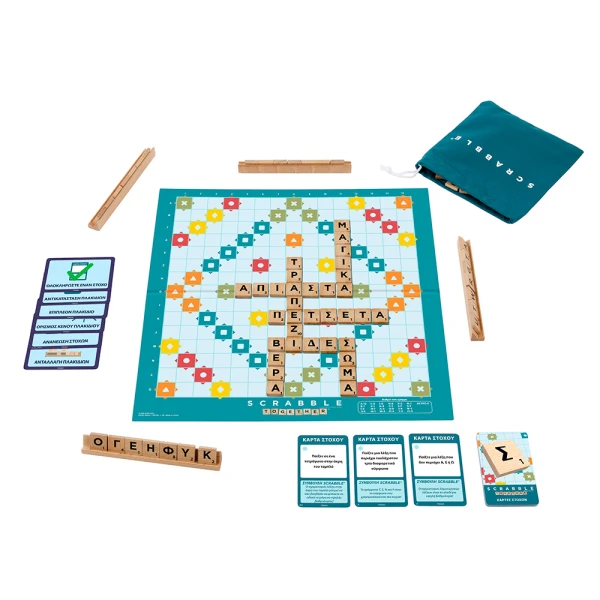 BOARD GAME NEW SCRABBLE WITH WOODEN LETTERS