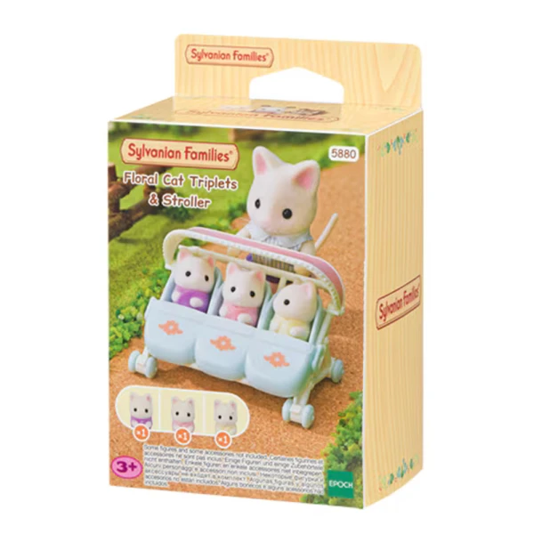 THE SYLVANIAN FAMILIES FLORAL CAT ΤΡΙΔΥΜΑ & ΚΑΡΟΤΣΙ