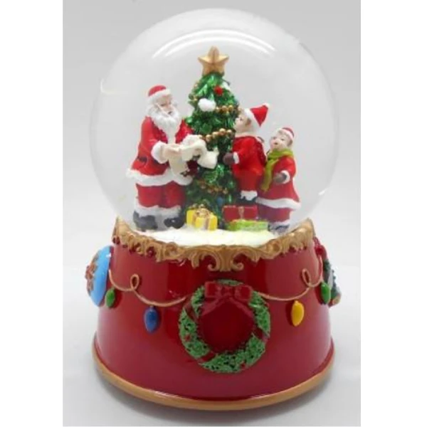 ΧΙΟΝΟΜΠΑΛΑ SANTA ΜΕ ΠΑΙΔΙΑ ΚΑΙ ΕΛΑΤΟ 10 εκ. 
