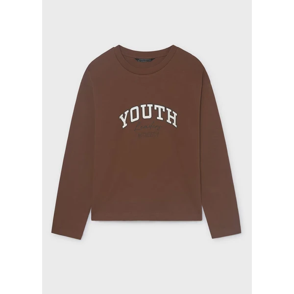 MAYORAL T-SHIRT ΜΑΚΡΥΜΑΝΙΚΟ BASIC ΣΟΚΟΛΑΤΙ 