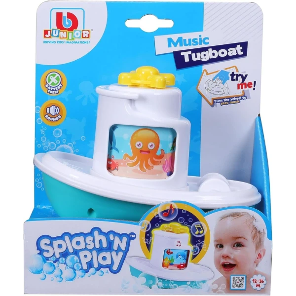 BBURAGO JUNIOR SPLASH N PLAY MUSIC TUGBOAT