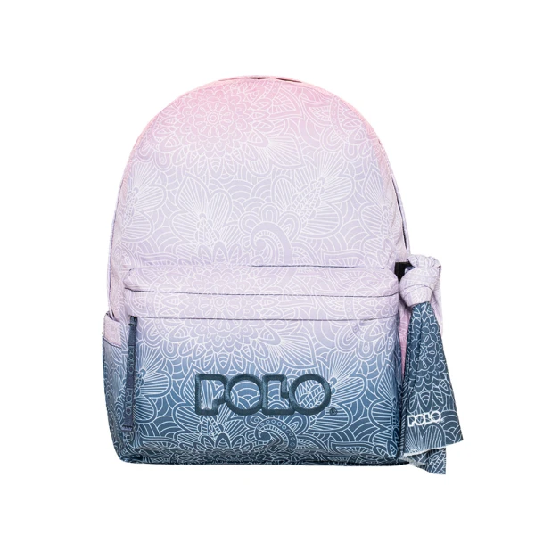 POLO 2026 ΣΑΚΙΔΙΟ ORIGINAL DOUBLE SCARF GRADIENT ΡΟΖ-ΜΠΛΕ