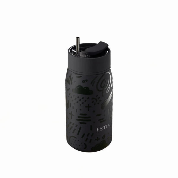 ESTIA HOME ART ΘΕΡΜΟΣ LENS SAVE THE AEGEAN 360ml NOIR ECHO