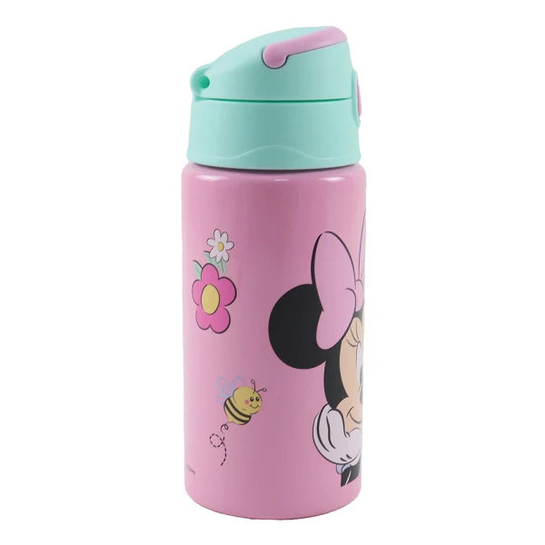 ALUMINUM FLIP WATER BOTTLE 500ml MINNIE