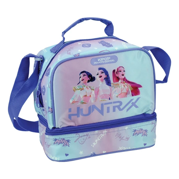 ΤΣΑΝΤΑΚΙ ΦΑΓΗΤΟΥ ΟΒΑΛ K-POP DEMON HUNTERS PURPLE HUNTRIX