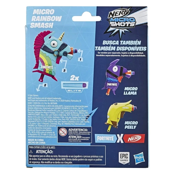NERF FORTNITE MICRO RAINBOW SMASH BLASTER