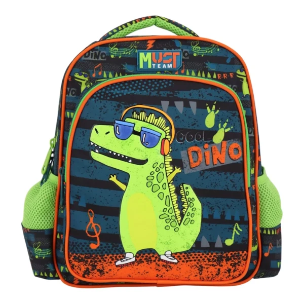 MUST TEAM PRESCHOOL BACKPACK 27X10X31 cm WITH 2 COMPARTMENTS MUSIC DINO