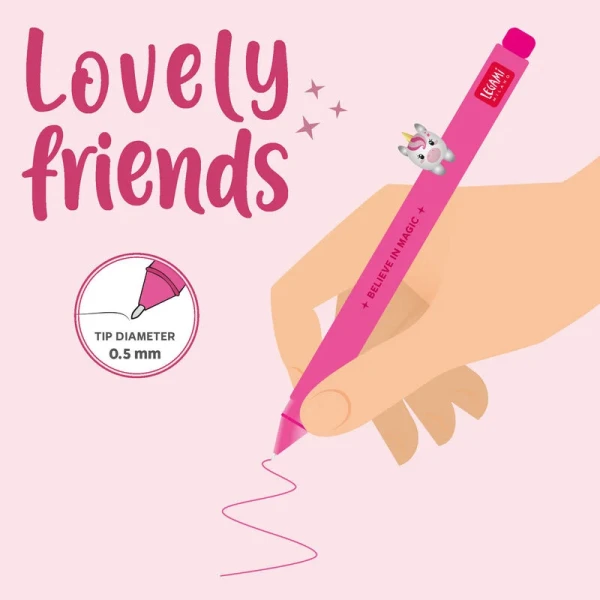 LEGAMI ΣΤΥΛΟ GEL ANIMAL DECORATION LOVE FRIENDS - UNICORN