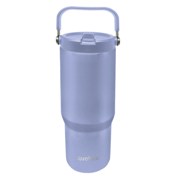 QUOKKA THERMAL STAINLESS STEEL TUMBLER WITH STRAW & HANDLE CORE 860ml LAVENDER