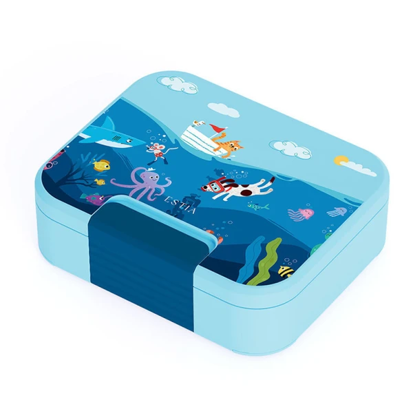 LUNCH BOX SAVE THE AEGEAN 1040ml 3 REMOVABLE COMPARTMENTS OCEAN PLAY