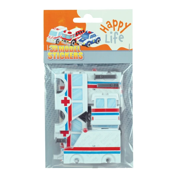 3D STICKER ΠΑΖΛ 24 τεμ. ΟΧΗΜΑΤΑ - 3 ΣΧΕΔΙΑ