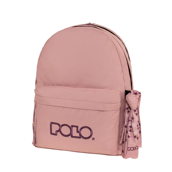 POLO 2026 ΣΑΚΙΔΙΟ ORIGINAL DOUBLE SCARF ΡΟΖ-ΜΩΒ