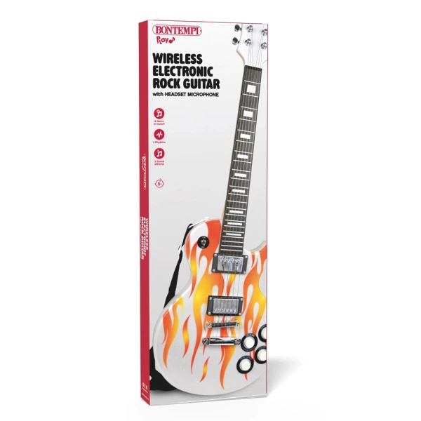 BONTEMPI ΗΛΕΚΤΡΟΝΙΚΗ ΑΣΥΡΜΑΤΗ ΡΟΚ ΚΙΘΑΡΑ GIBSON MODEL ΜΕ ΜΙΚΡΟΦΩΝΟ ΚΕΦΑΛΗΣ