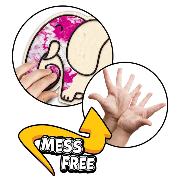 SPLAT PLANET MESS-FREE PAINT KIT WITH CLAY ANIMALS