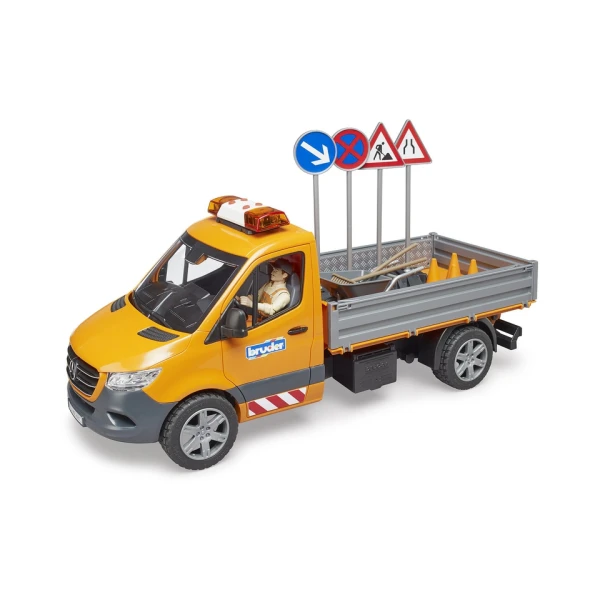 BRUDER ΦΟΡΤΗΓΑΚΙ MERCEDES BENZ SPRINTER ΕΡΓΩΝ ΜΕ ΕΡΓΑΤΗ ΚΑΙ ΑΞΕΣΟΥΑΡ